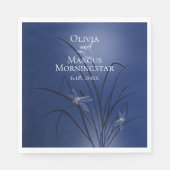 Serviette En Papier Royal Blue Purple Dragonfly (Devant)