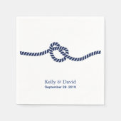 Serviette En Papier Royal Blue Tying Mariage de noeud (Devant)