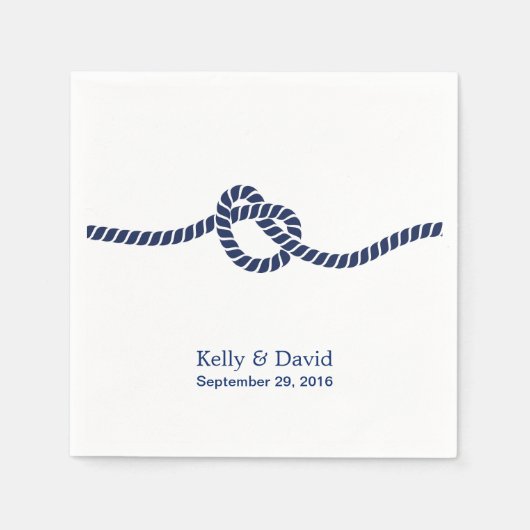 Serviette En Papier Royal Blue Tying Mariage de noeud (Devant)