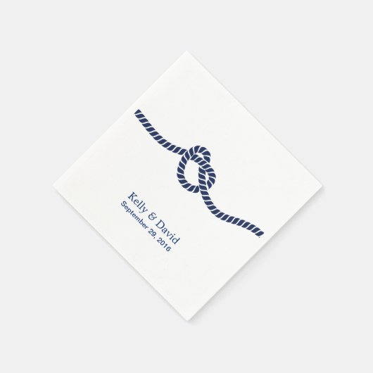 Serviette En Papier Royal Blue Tying Mariage de noeud (Coin)