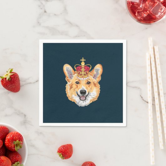 Serviette En Papier Royal Corgi (En situation)