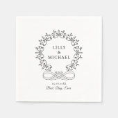 Serviette En Papier Royal, Elegant, "Best Day-Ever" Mariage (Devant)