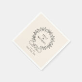 Serviette En Papier Royal, Elegant, "Best Day-Ever" Mariage (Coin)