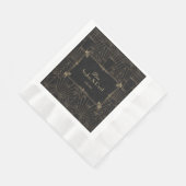 Serviette En Papier Royal Fleur-de-Lis Art déco Mariage des années 192 (Coin)