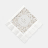 Serviette En Papier Royal Gold White Great Gatsby 1920 Mariage (Coin)