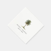 Serviette En Papier Royal Palm Tree Mariage tropical (Coin)