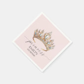 Serviette En Papier Royal Princess Crown Girl Birthday Party (Coin)