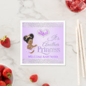 Serviette En Papier Royal Princess Lavender & Silver Diamond Heart (En situation)