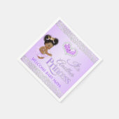 Serviette En Papier Royal Princess Lavender & Silver Diamond Heart (Coin)