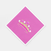 Serviette En Papier Royal Princess Queen Crown Coronet Party Pink Gold (Coin)