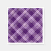 Serviette En Papier Royal Purple Et Blanc Plaid (Devant)