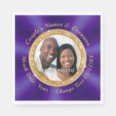 Serviette En Papier Royal Purple, Personnalisé, serviettes avec photo (Devant)