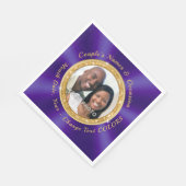 Serviette En Papier Royal Purple, Personnalisé, serviettes avec photo (Coin)