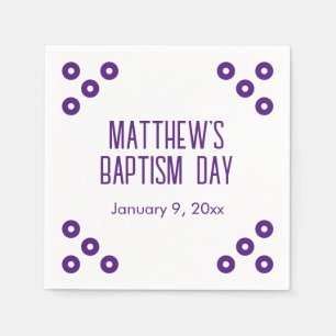 Serviette En Papier Royal Purple Polka-dot Événement spécial Napkins