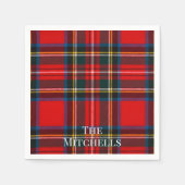 Serviette En Papier Royal Stewart carreau rouge PERSONNALISER (Devant)
