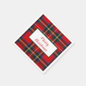 Serviette En Papier Royal Stewart Christmas MERRY XMAS Plaid Wreath (Coin)