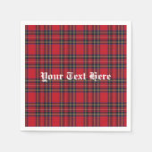 Serviette En Papier Royal Stewart Tartan Monogram (Devant)