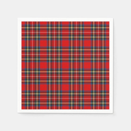 Serviette En Papier Royal Stewart Tartan Plaid Scottish Motif (Devant)