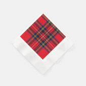 Serviette En Papier Royal Stewart tartan rouge noir plaid (Coin)