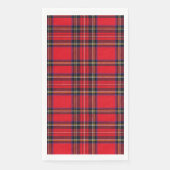 Serviette En Papier Royal Stewart tartan rouge noir plaid (Devant)