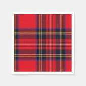 Serviette En Papier Royal Stewart tartan rouge noir plaid (Devant)