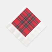 Serviette En Papier Royal Stewart tartan rouge noir plaid (Coin)