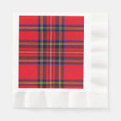 Serviette En Papier Royal Stewart tartan rouge noir plaid (Devant)