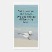 Serviette En Papier Royal Tern Bienvenue sur la plage Photographie (Devant)