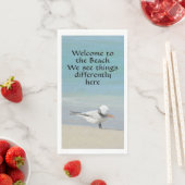 Serviette En Papier Royal Tern Bienvenue sur la plage Photographie (En situation)