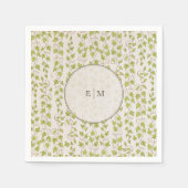 Serviette En Papier Royal Victorian Élégant Mariage Floral (Devant)