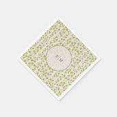 Serviette En Papier Royal Victorian Élégant Mariage Floral (Coin)