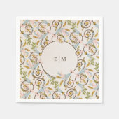 Serviette En Papier Royal Victorian Élégant Mariage Floral (Devant)