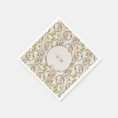 Serviette En Papier Royal Victorian Élégant Mariage Floral (Coin)
