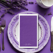 Serviette En Papier Royal violet - élégant script