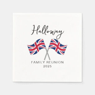 Serviette En Papier Royaume-Uni Angleterre Drapeau Famille Reunion