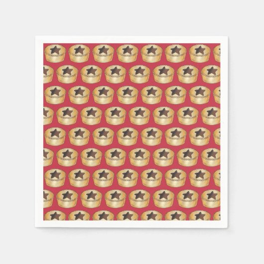 Serviette En Papier Royaume-Uni Noël Fruit Mince Pie Festive (Devant)