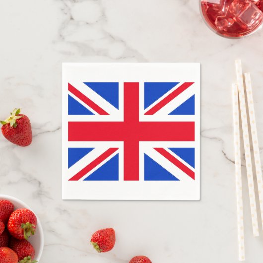 Serviette En Papier Royaume-Uni Union Jack Paper Party Napkins (En situation)