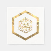 Serviette En Papier RPG Dice | Gold Old School Tabletop PnP Roleplayer (Devant)