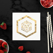Serviette En Papier RPG Dice | Gold Old School Tabletop PnP Roleplayer