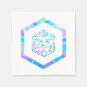 Serviette En Papier RPG Dice | Holo Old School Tabletop PnP Roleplayer (Devant)