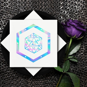 Serviette En Papier RPG Dice   Holo Old School Tabletop PnP Roleplayer