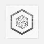 Serviette En Papier RPG Dice | Retro Old School Tabletop Roleplayer (Devant)