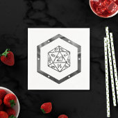 Serviette En Papier RPG Dice | Retro Old School Tabletop Roleplayer