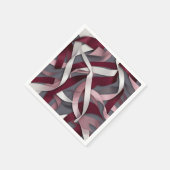 Serviette En Papier Ruban Abstrait de Bourgogne (Coin)