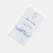 Serviette En Papier Ruban croisé bleu clair de confirmation (Coin)