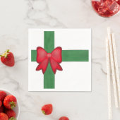 Serviette En Papier Ruban de Noël et arc (En situation)