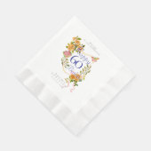 Serviette En Papier Ruban de rose dorée 60e anniversaire (Coin)