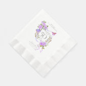 Serviette En Papier Ruban de rose violet 50e anniversaire (Coin)