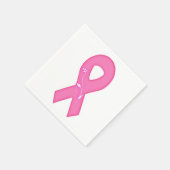 Serviette En Papier Ruban de sensibilisation au cancer du sein avec fl (Coin)
