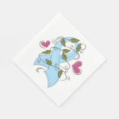 Serviette En Papier Ruban de sensibilisation bleu